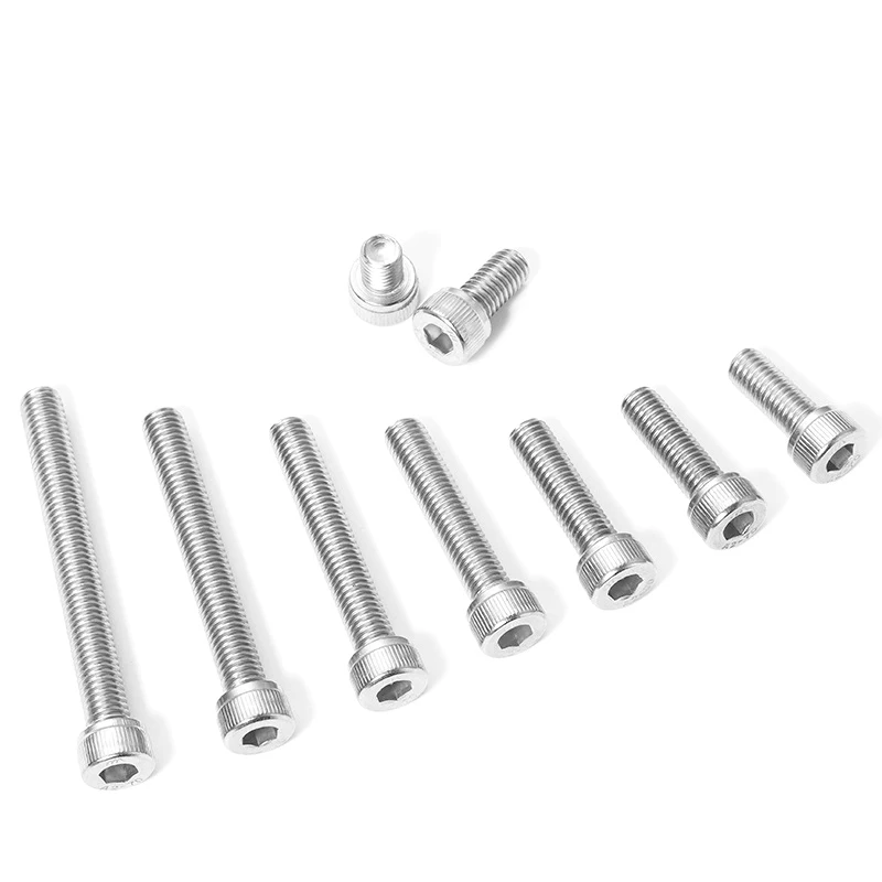 M8 304 Stainless Steel Hex Socket Screw M8 x 10 70 75 85 90 100 110 120 150mm Hexagon Socket Head Cap Bolt M8 Nut and Washers