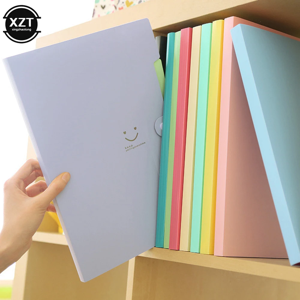 10 colori impermeabile A4 File Document Bag Pouch Bill Folder Holder Organizer Binder Carpetas File espandibile forniture per ufficio