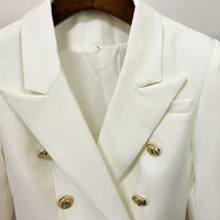 TOP QUALITY New Fashion 2026 Designer Jacket Women's Classic Double Breasted Metal Lion Buttons Blazer Outer Size S-5XL - Image 5