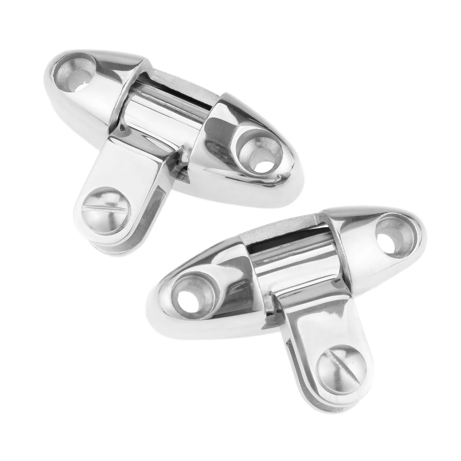 

2pc or 1Pc 316 Stainless Steel Marine Swivel Deck Hinge With Rubber Pad Bimini Top Fitting For Rowing Boat Canoe Marine Hardware