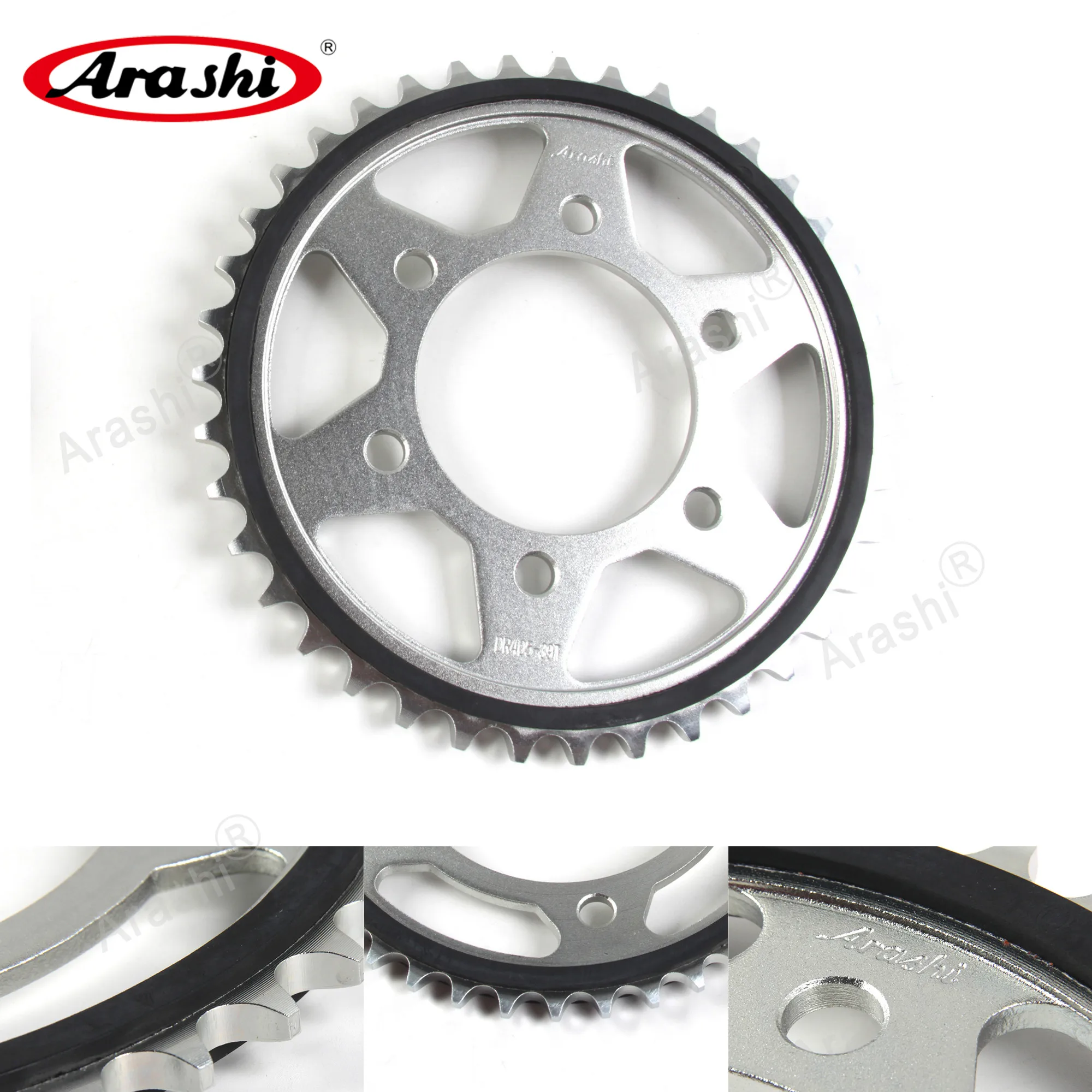 

Arashi 39T 525 Rear Sprocket For KAWASAKI ZX10R ZX-10R / ZX1000 / Ninja 1000 2004 2005 Motorcycle Wheel Gear Chain Sprockets