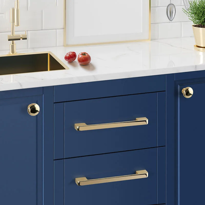 KK&FING Luxury Bright Gold Knobs And Handles Kitchen Cabinet Door Pulls Drawer Pulls Wardrobe Handle kitchen Drawer Handles
