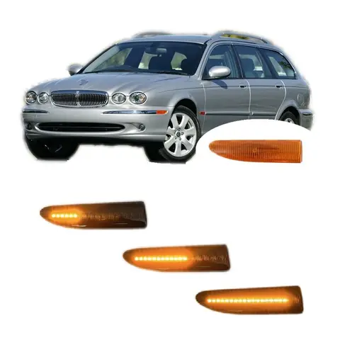 Ajuste para Jaguar X tipo 2003 2004 2005 2006 2007 2008 2009 indicador LED dinámico luz de señal lateral