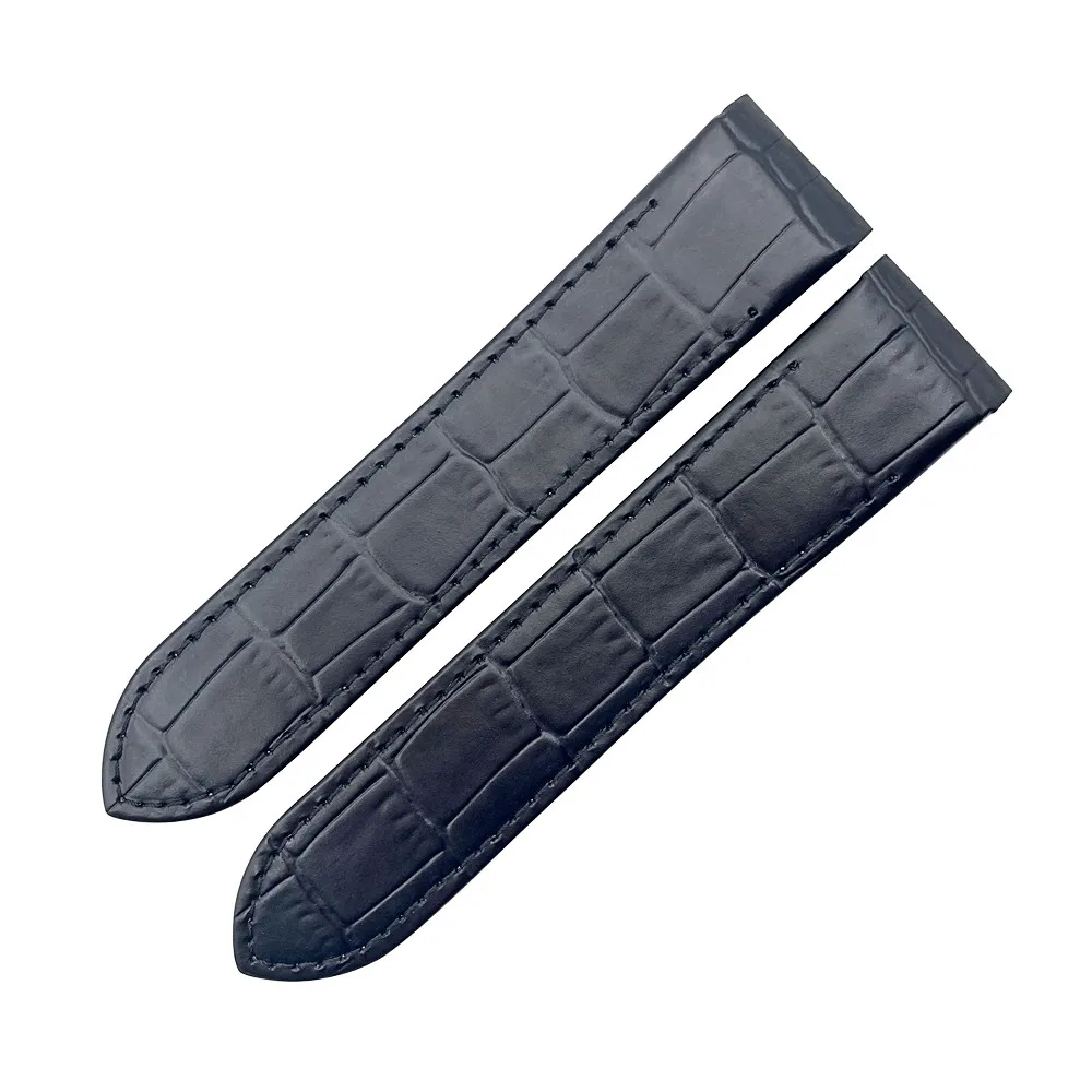 

20 23mm Black Brown Genuine Calf Leather Strap Watch Band for San 100 Watchband DIY Repacle