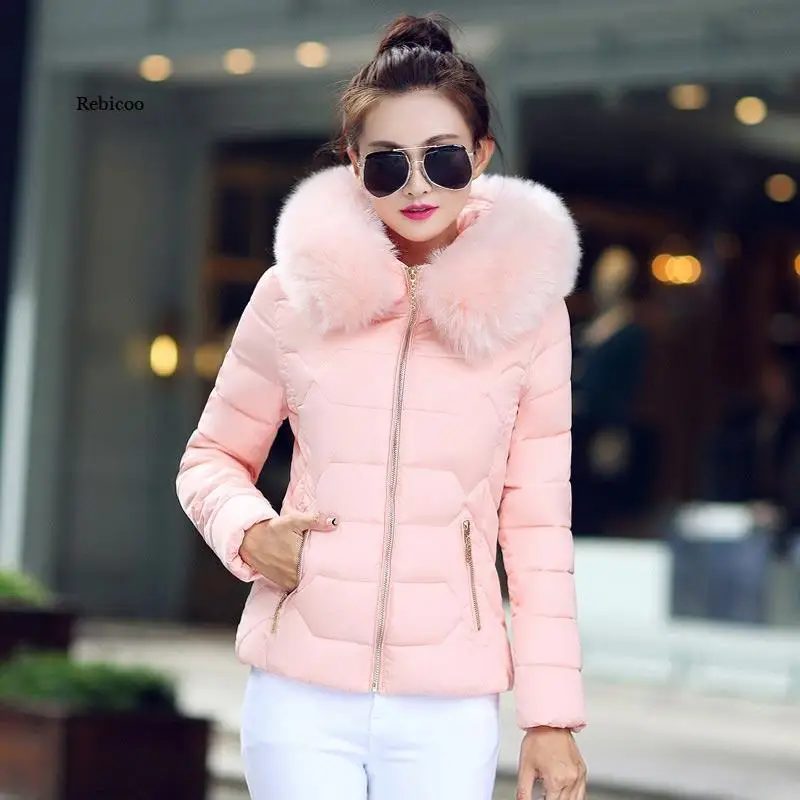 Down coats female winter jackets women parkas new fur collar hooded warm coat woman down jacket outerwears