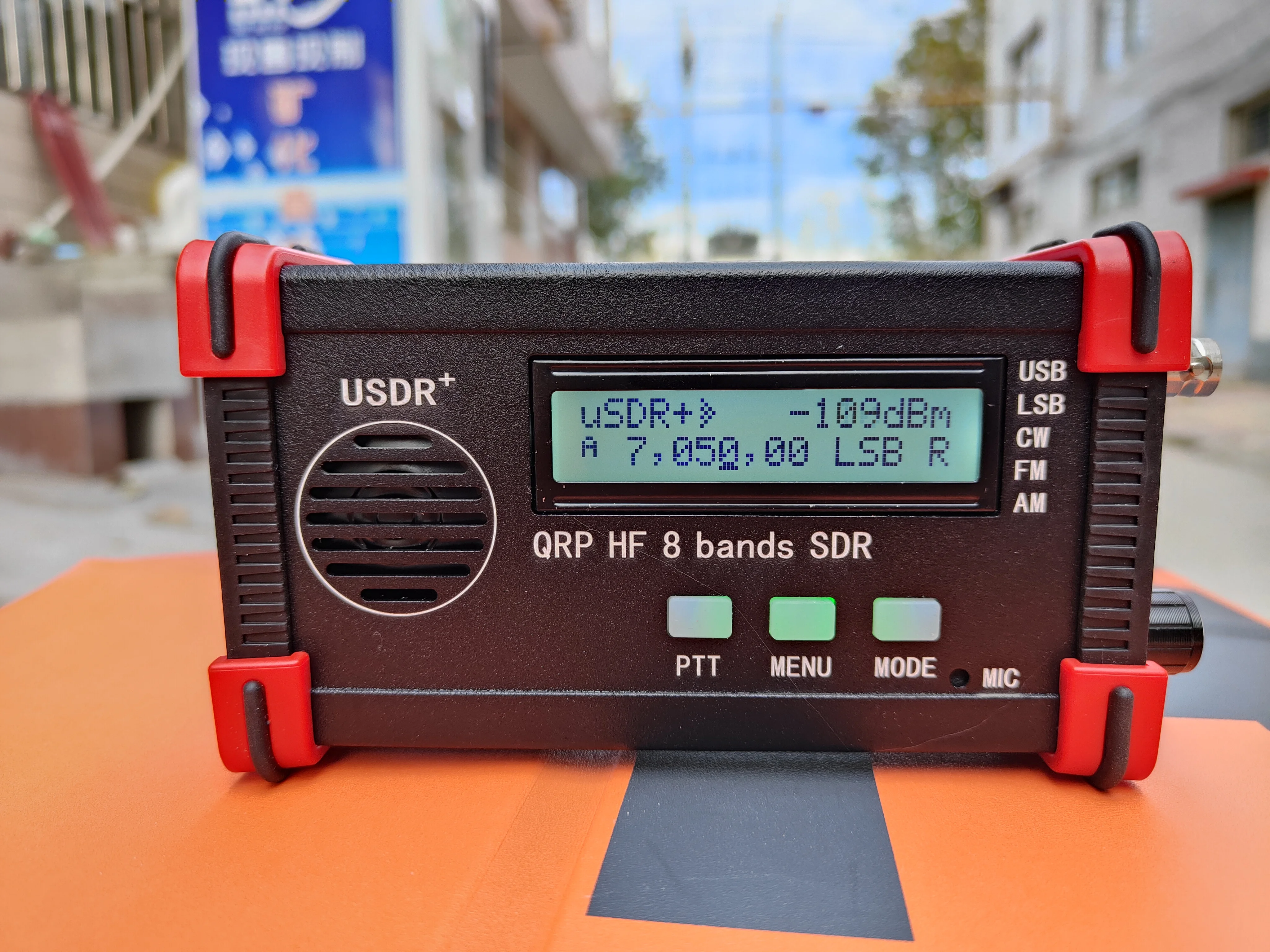 uSDR uSDX PLUS  5W 8 Band SDR All Mode  USB, LSB, CW, AM, FM .SSB .HF QRP Transceiver + Battery + Mic + Charger