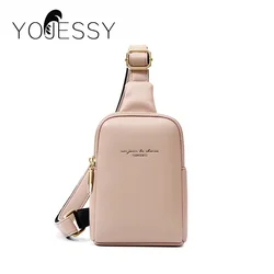 YOJESSY Women Waist Packs Leather Fanny Letter Bags New High Quality Shoulder Wild Messenger Fashion Chest Crossbody Bag Pouch