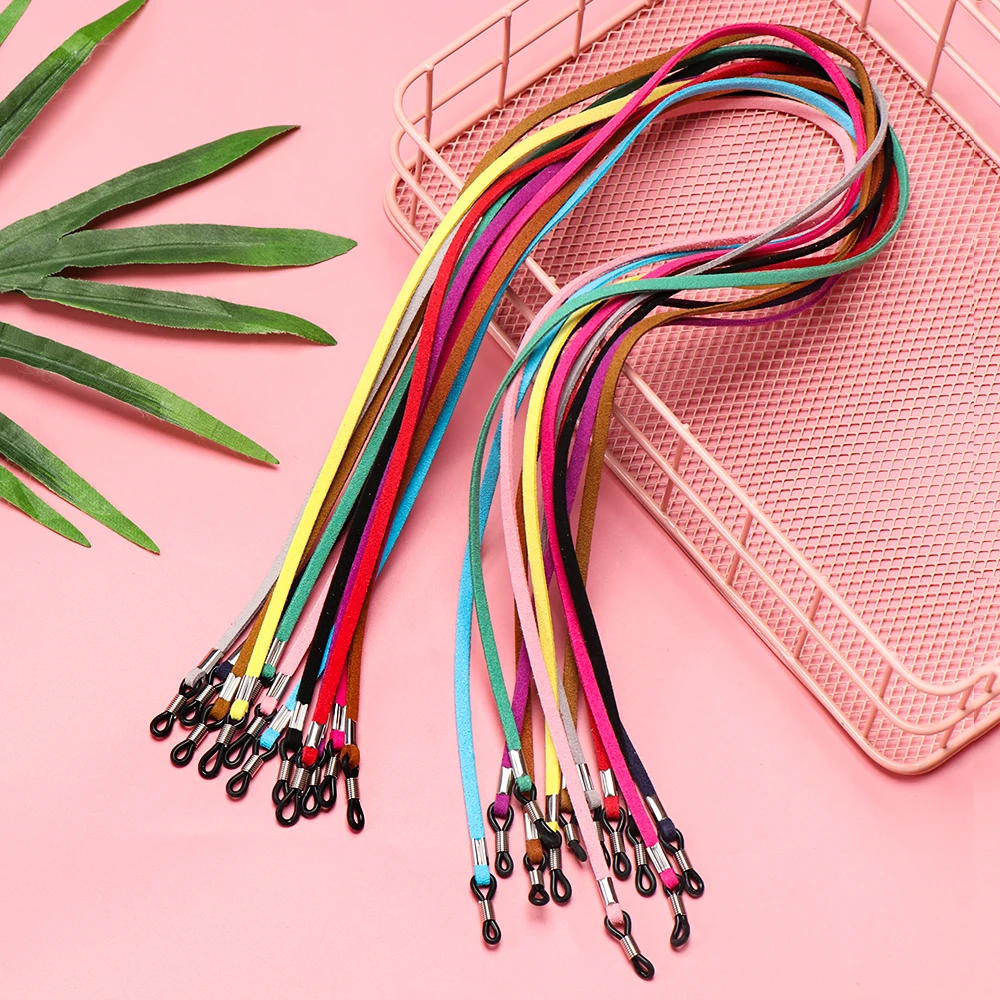 Leather Neck Cord Glasses Chain Lanyard High Elasticity Sunglasses Strap Necklace Eyeglass Glasses Chain Hangs Masks Reading