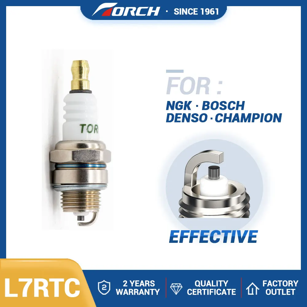 Spark Plug Torch L7RTC Replacement for for WSR5F for WSR6F  2974 Champion 852 Champion RCJ7Y Brisk PR15Y Candle BPMR7A