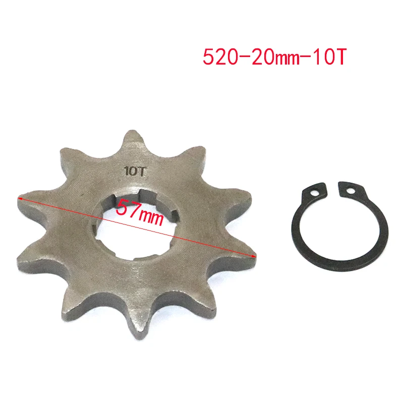 Motorcycle Parts Sprocket 520 10T 11T 12T 13T 14T 15T 16T 17T 18T 19T 20mm Gear for For Honda Lifan ZongShen YCF ATV Quad Dirt P