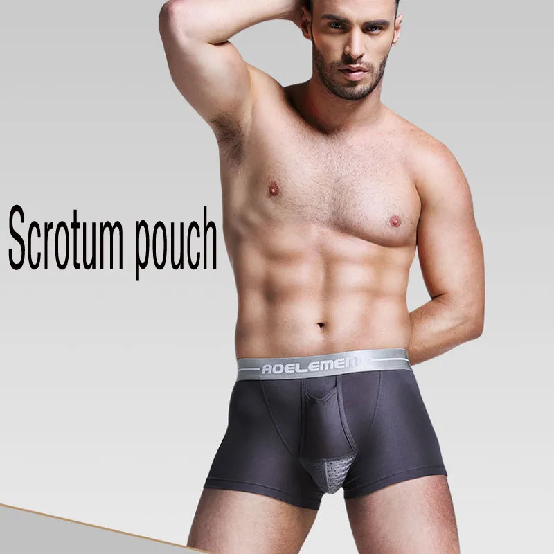 Men\'s underwear, scrotum support bag function, modal u convex separated boxers