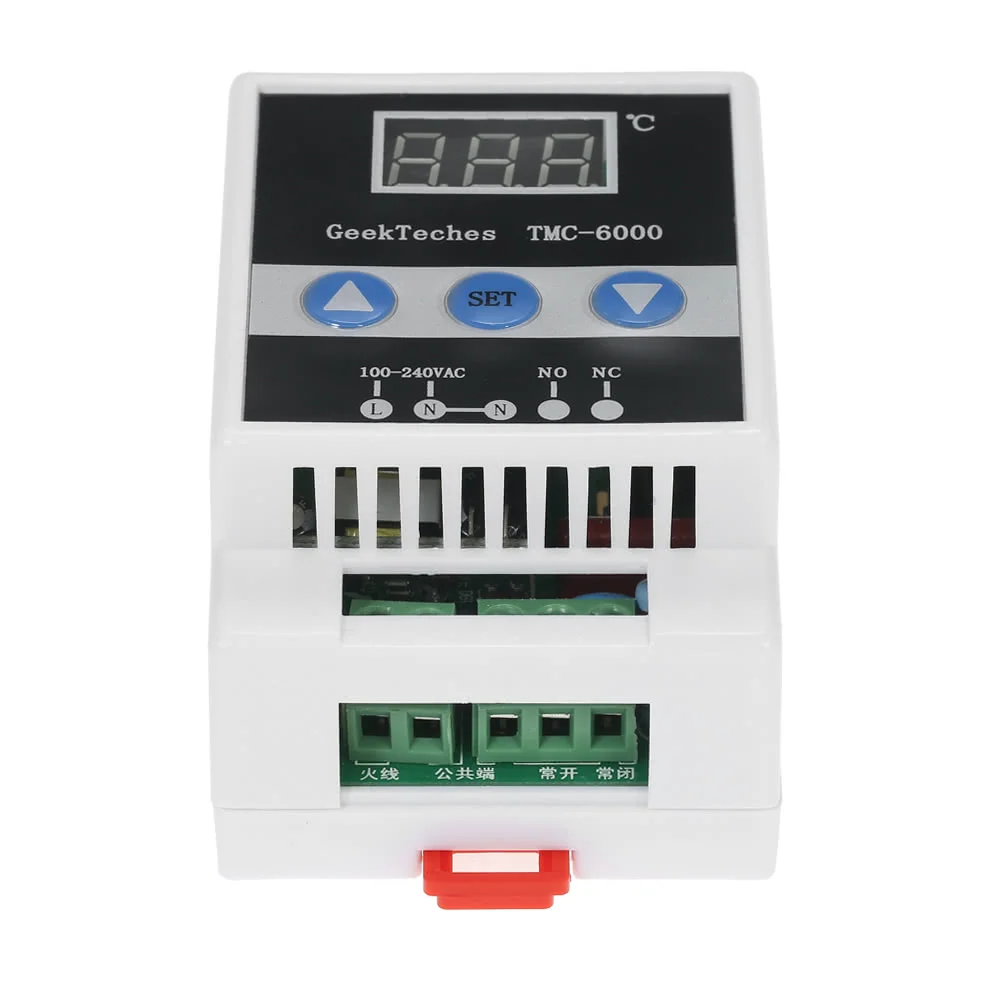 GeekTeches TMC-6000 110-240V Guide Rail Digital Temperature Controller Thermostat Refrigeration Heating Temperature Control 1 Re