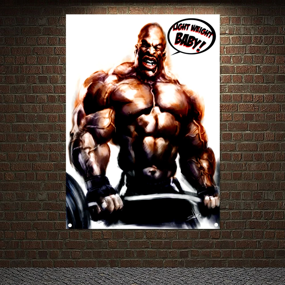 

Bodybuilding Show Poster Gym Home Decor Man Body Building Wallpapers Tapestry Muscular Hunk Banner Wall Art Hanging Painting