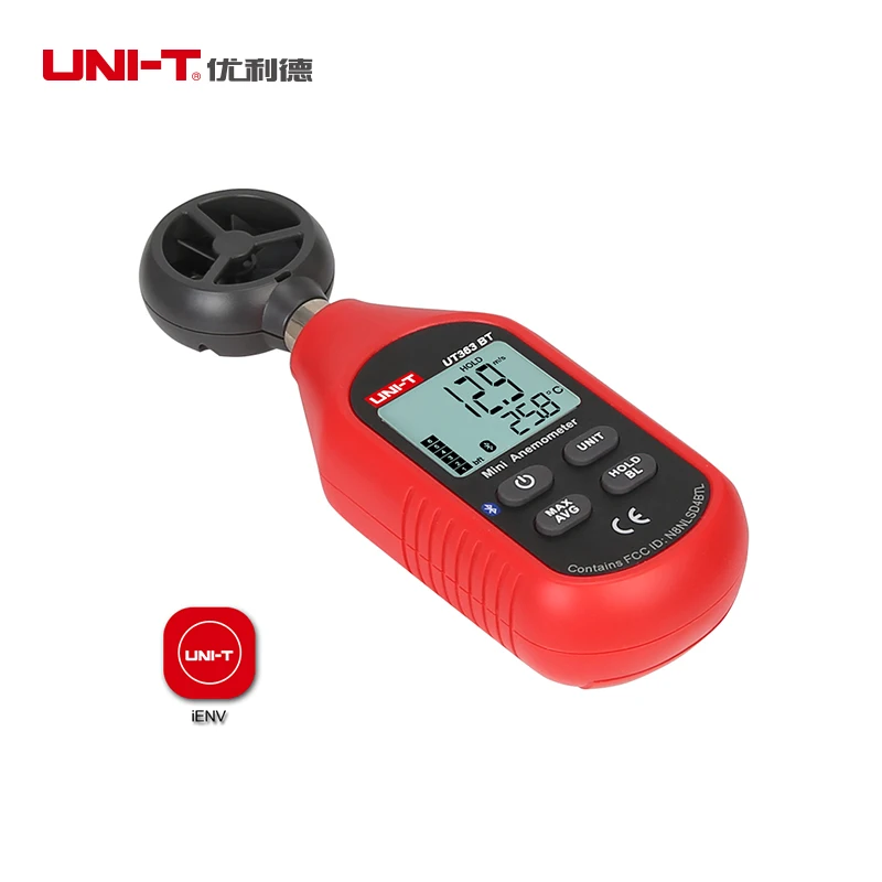 Imagem -04 - Uni-t Handheld Anemômetro Digital Medidor de Velocidade do Vento 030 m s Lcd Exposição do Fluxo de ar de Velocidade Anemômetro