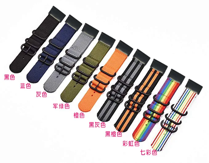 20/22/26mm Nylon Watchband Strap for Garmin Fenix 5 5X 5S Plus 6 6s 6x /3 HR/Forerunner 935 Smart Bracelet Easy Fit Band Correa