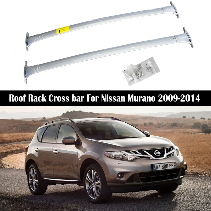 Aluminum Alloy Roof Rack For Nissan Murano 2009-2014 Rails Bar Luggage Carrier Bars top Cross bar Rack Rail Boxes