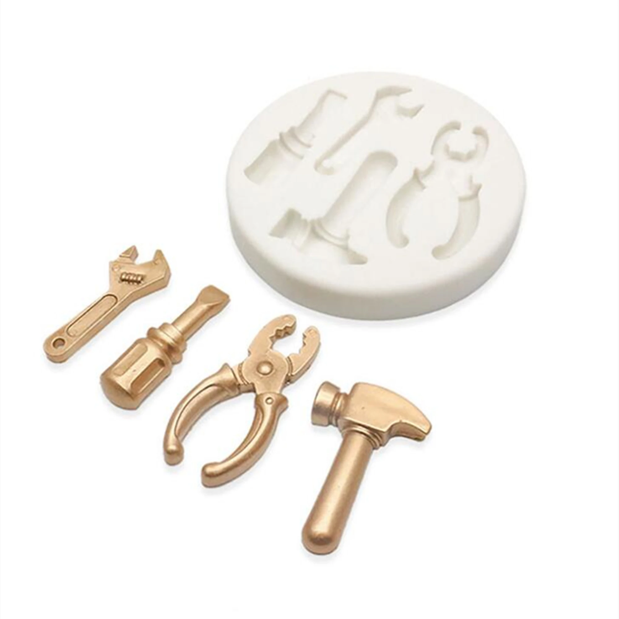 3D Screws Hammer Wrench Silicone Fondant Chocolate Molds DIY Baking Cake Decoration Tools Kitchen Baking Accessories