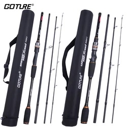 Goture 4-piece Lure Fishing Rod 1.98M 2.1M 2.4M 2.7M 3M 30T+24T Carbon Fiber Spinning Casting Fishing Rod Bass Pike Travel Rod