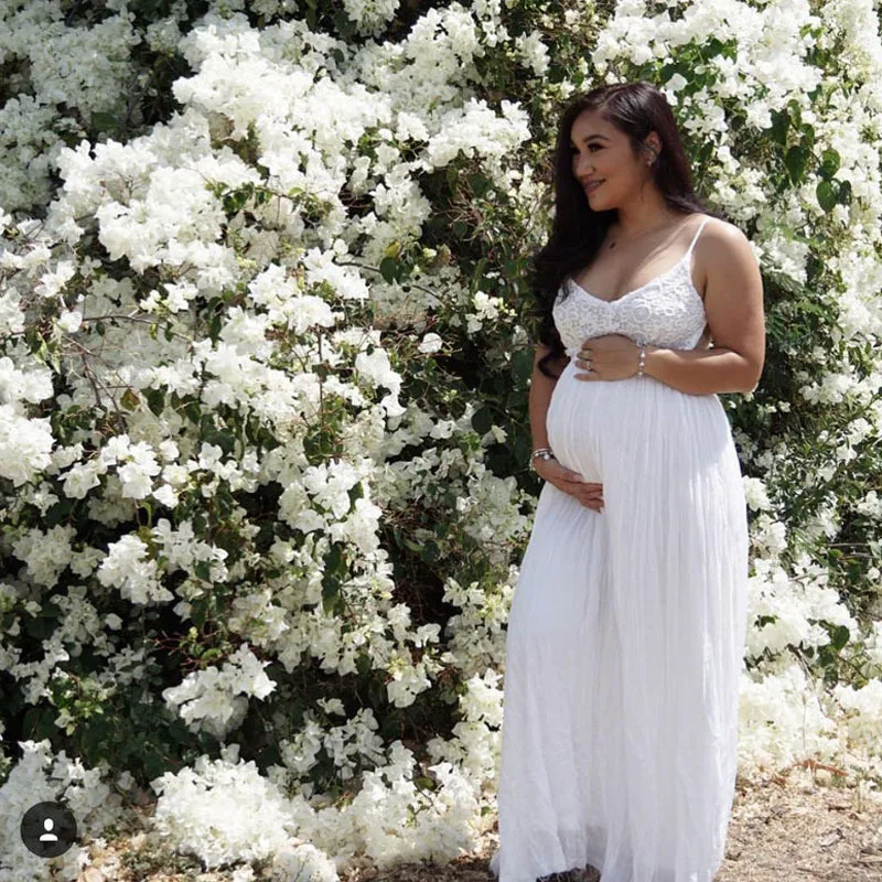 

Long Maternity Photography Props Pregnancy Dress Photography Maternity Dresses for Photo Shoot Pregnant Dress Lace Maxi Gown