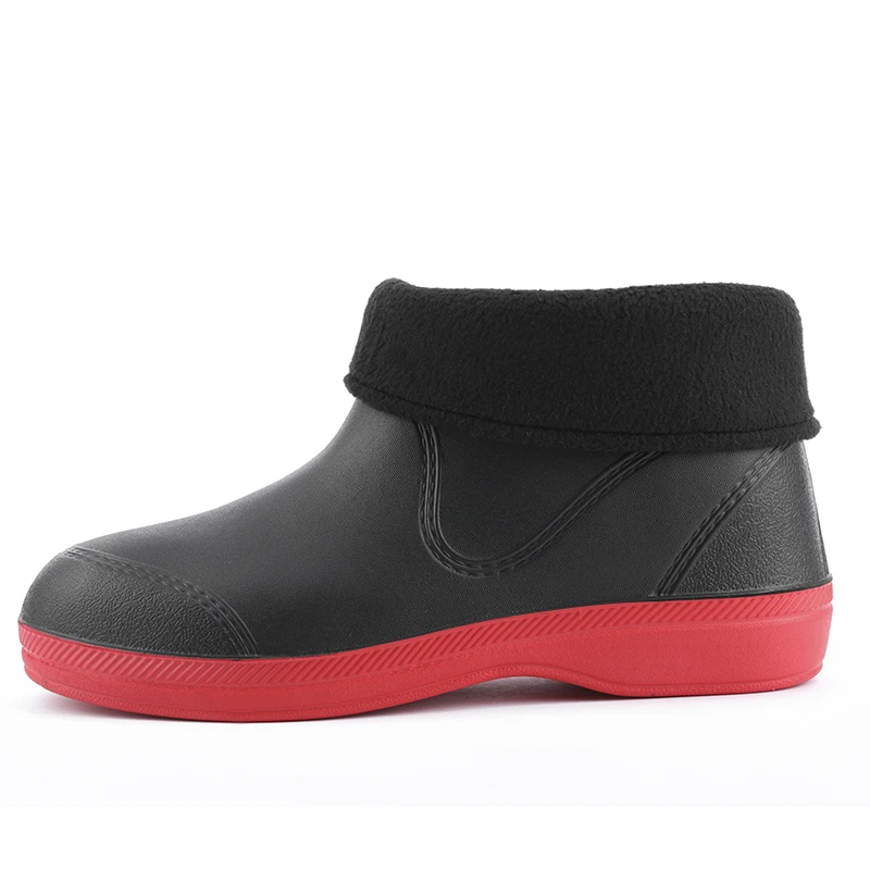 Women Casual Shoes Kitchen Breathable Flat Work Shoes Non-slip Waterproof Chef Shoes Warm Fur Snow Boots Work Shoes Rain Boots