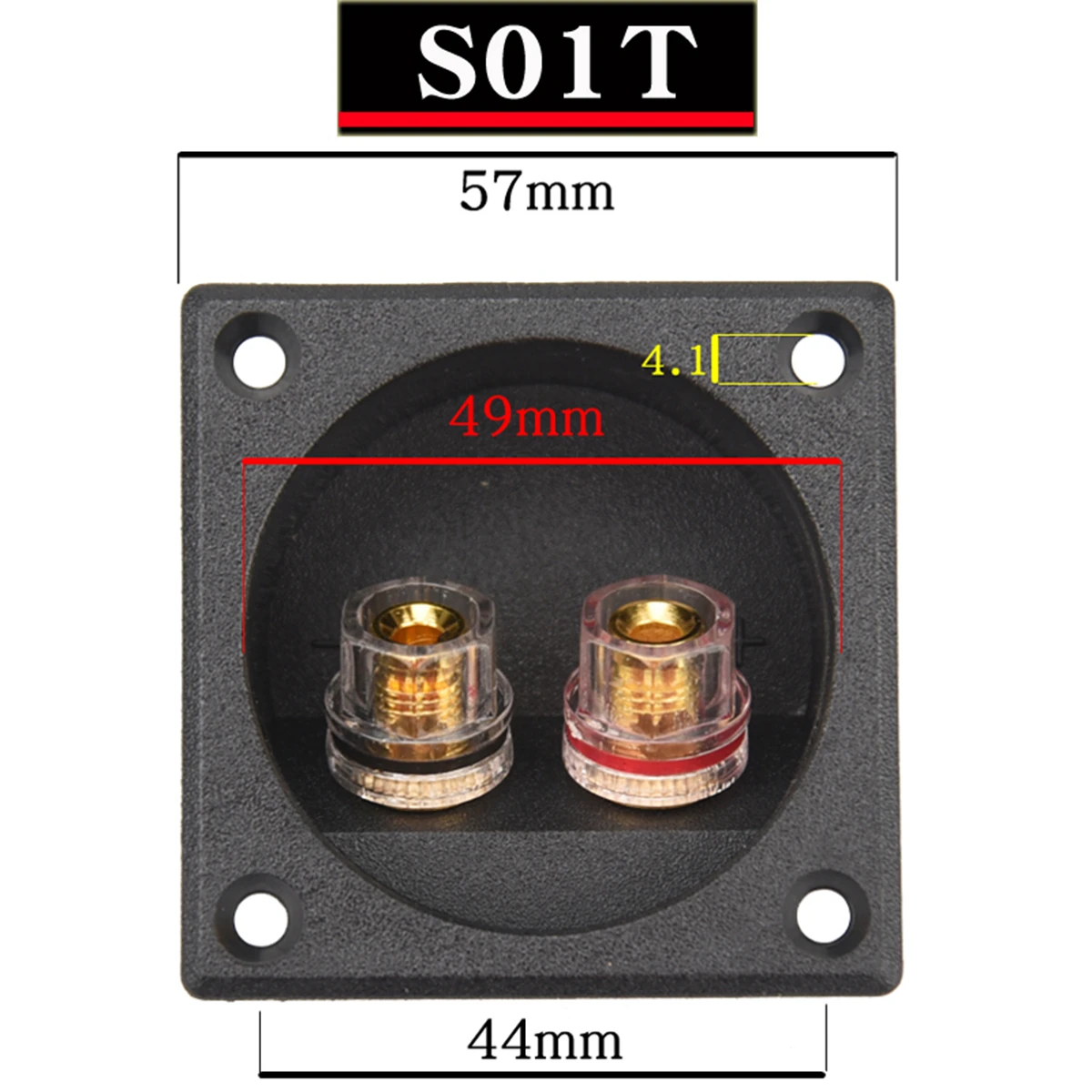 HIFIDIY Sống Vuông Vòng Tròn (Cài Đặt Lỗ 49Mm) loa Hộp Nối Nhà Ga Vỏ 2 Đồng Liên Kết Bài Dây Cáp Kết Nối