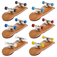 1Set Wooden Deck Fingerboard Skateboard Sport Games Kids Gift Maple Wood Set New