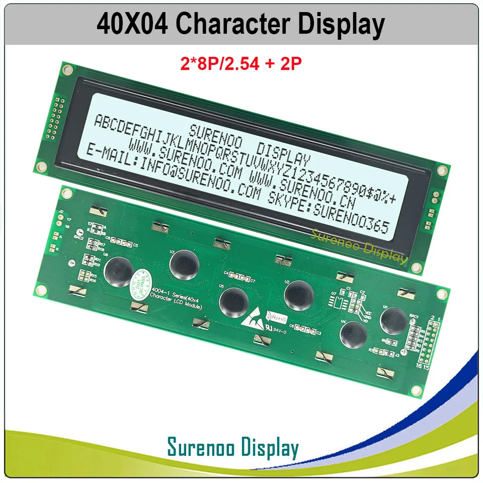 404 40X4 4004 Russisch-Japanisch-Englisch-Zeichen-LCD-Modul-Display LCM Gelb Grün Blau mit LED-Hintergrundbeleuchtung