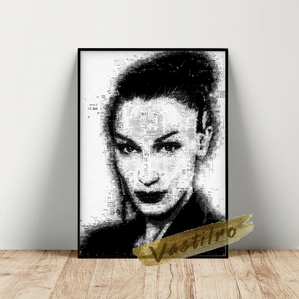 

Bella Hadid Fashion Model Black And White Wall Poster, Movie Star Wall Art, Fans Gift Home Decor, Actress Vintage Art Prints