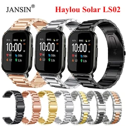 Stainless Steel Metal Watch Band For Haylou LS02 Smart Watch Bracelet Correa For Haylou LS02 Watchband for hayou ls02 Link Bands