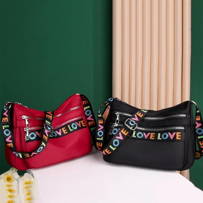 Frauen Umhängetasche Wasserdichte Nylon Oxford Schulter Messenger Taschen Casual Große Kapazität Handtasche Damen Reise Einkaufstasche – Detail 16