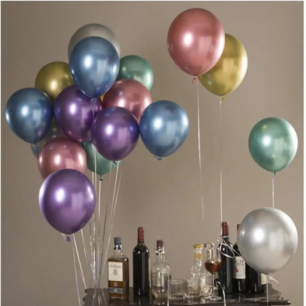 Globos de Metal de oro rosa para adultos, decoración de fiesta de feliz cumpleaños, niño y niña, 25 unidades