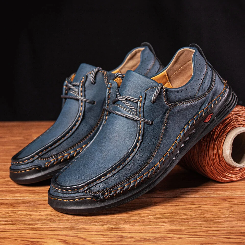 Handmade Leather Shoes Men Casual Sneakers Comfort Design Man Shoe Business Leather Loafers Men Shoes Moccasins Tooling Shoe