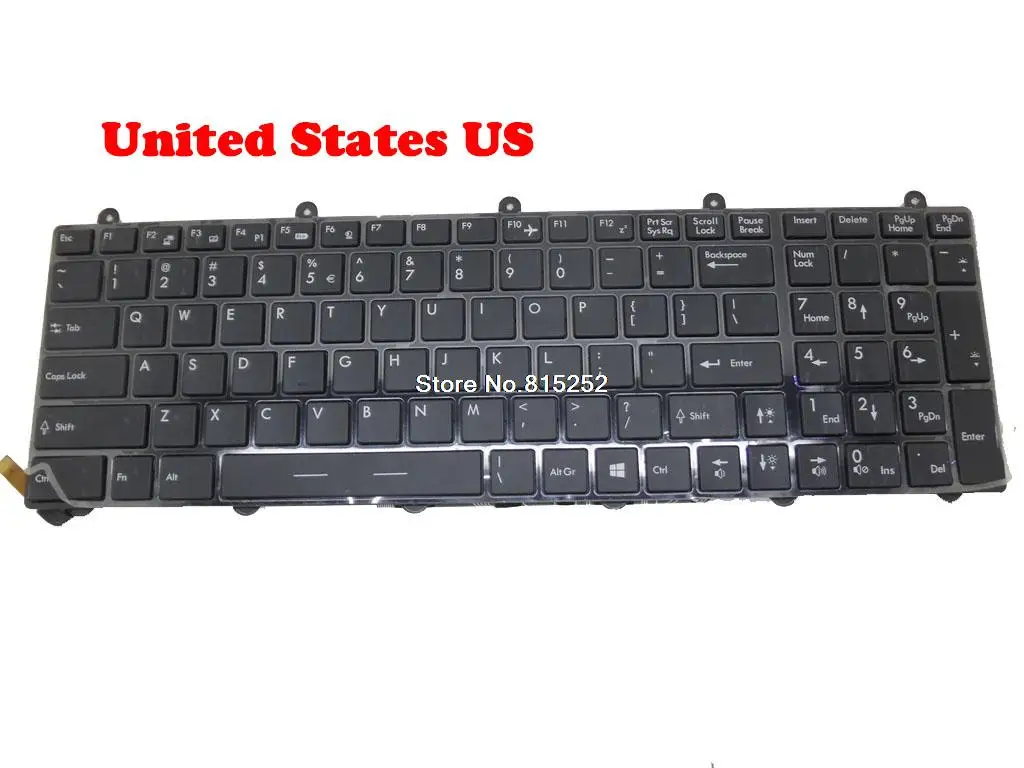 

Laptop Keyboard For MEDION ERAZER X7830 MD99454 X7827 MD98417 Black With Frame With Backlit English US/Italian IT/Nordic NE