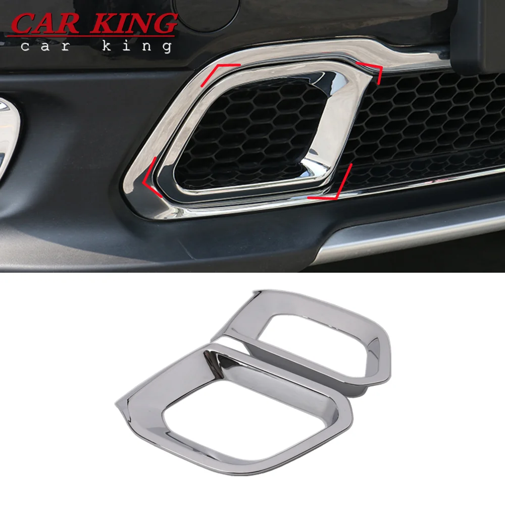 

ABS Chrome Car exterior Accessories FOR Jeep Cherokee KL 2014 2015 2016-2018 Car Head Front Bumper air outlet frame Cover Trim