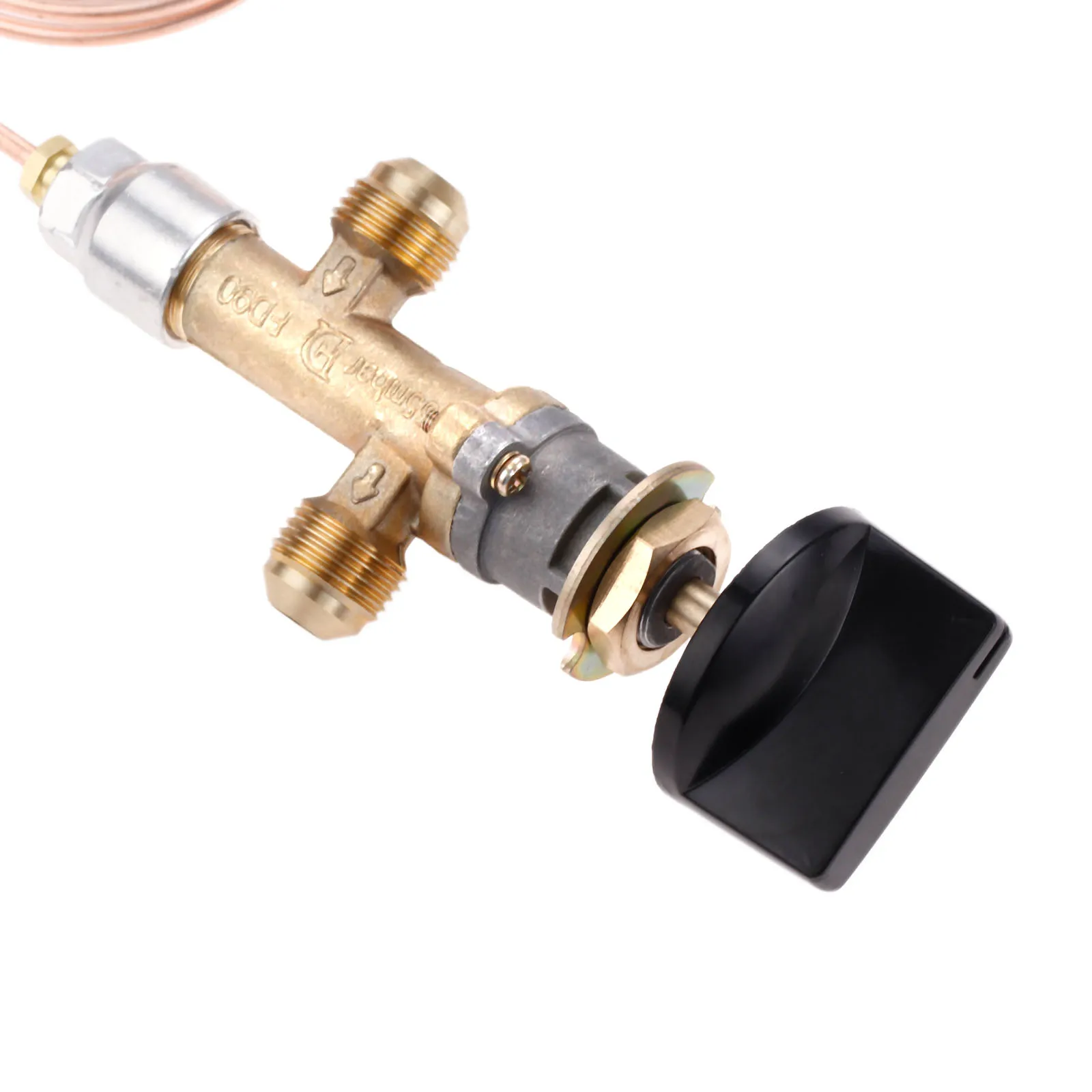 1Pc Gas Control Valve with 600mm Thermocouple M8 Threaded Head and Knob Switch for Low Pressure Application Gas Grill Heater