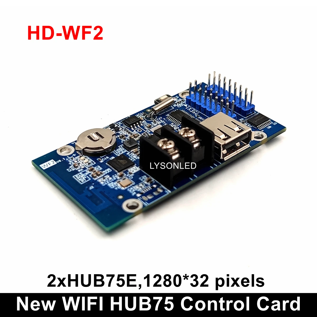 Huidu Single-dual Color HUB75 Series Graphic Control Card Compatiable with Normal P4 P5 P6 P7.62 P8 P10 Full Color LED Module