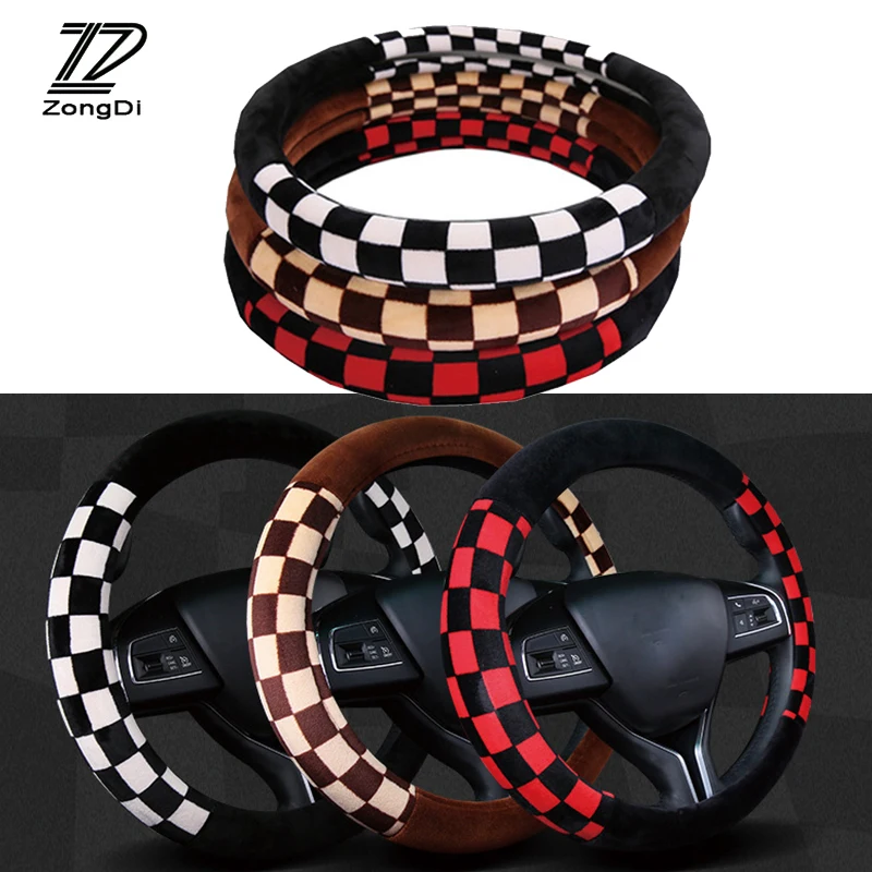 38cm Car Steering Wheel Cover Soft Plush for Audi A3 8P A4 B8 B6 B7 B9 B5 A5 A6 C6 C5 Q5 Q7 A1 TT Q3 Mazda 3 6 BK CX5 Seat Ibiza