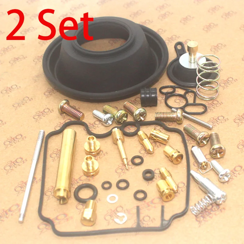 Carburetor Repair Kit 2 SET For Yamaha TDM850 1991-1999 Rebuild Seal Float Valve Pilot Screws Plunger piston diaphragm