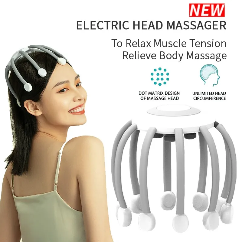 

Electric head massager relaxes scalp promotes blood circulation grows hair relieves fatigue Headache insomnia Full body massage