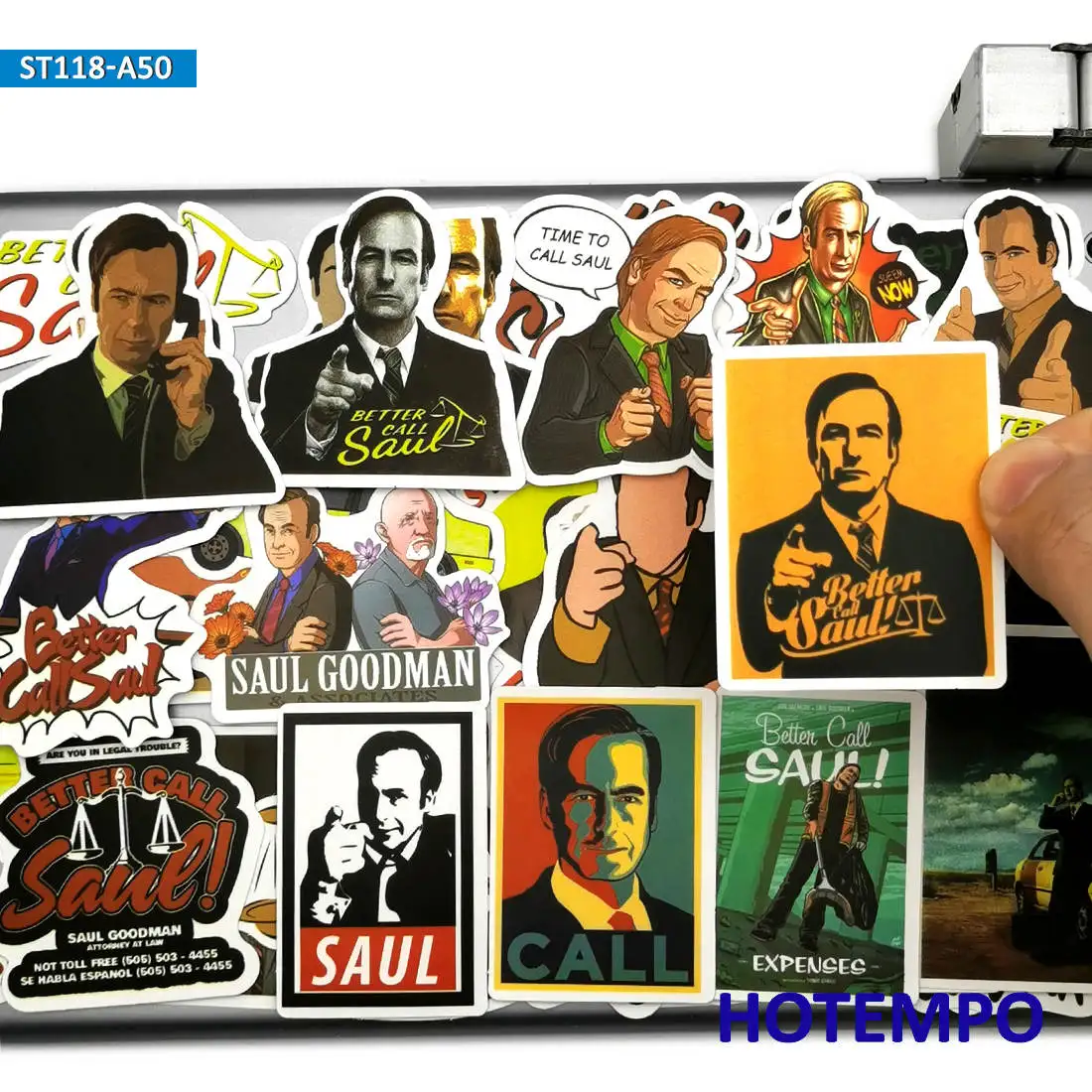 50 Stück, Rufe besser Saul an, TV-Serien-Sticker, Breaking Bad, für Handy, Laptop, Koffer, Skateboard, Auto, Fahrrad, Motorrad, Sammelalbum, Helm,