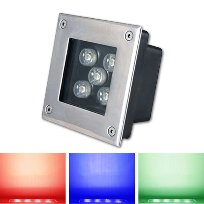 LED Garden Lights Outdoor DC12V 3W 4W 5W 6W Square Exterior Floor Lamp Recessed Ground Stairs Deck Spotlight Landscape Lighting