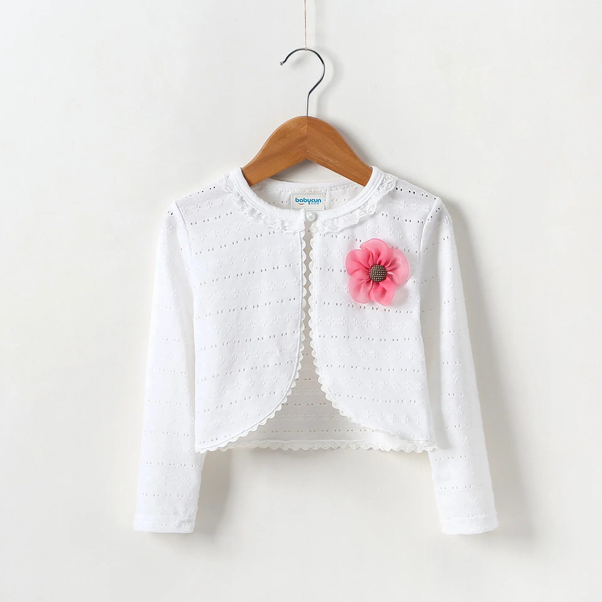 Baby Girls Cardigan Sweater Outerwear 100% Cotton Pink Baby Girl Jacket For 1 & 2 Year Old Toddler Baby Clothes AKC165009