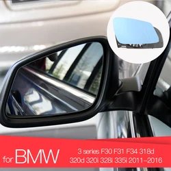 Left/Right Rearview Mirror for BMW 3 Series F30 F31 F34 318d 320d 320i 328i 335i 2011-2016 Blue/White Car Side Wing Mirror Glass