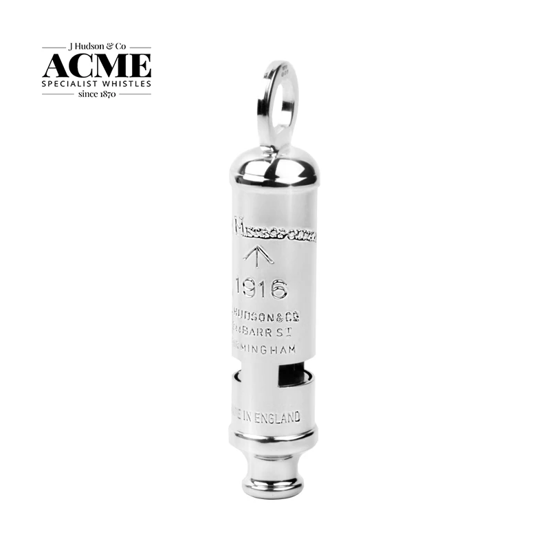 ACME Broad Arrow 1916 World War I Memorial Limited Edition Fashion Souvenir Whistle Necklace Pendant Sterling Silver Whistle