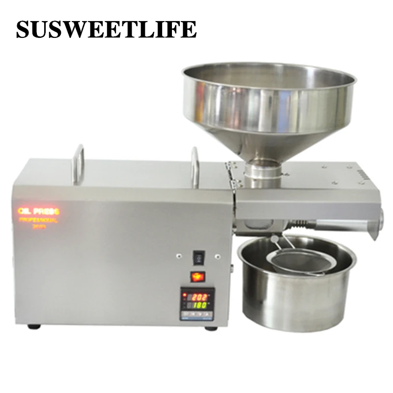 S8 Oil Press Machine Extract Oil 304 Stainless Steel Sliver Cold And Hot Healthy Household and Commercial Oil Machine Simple