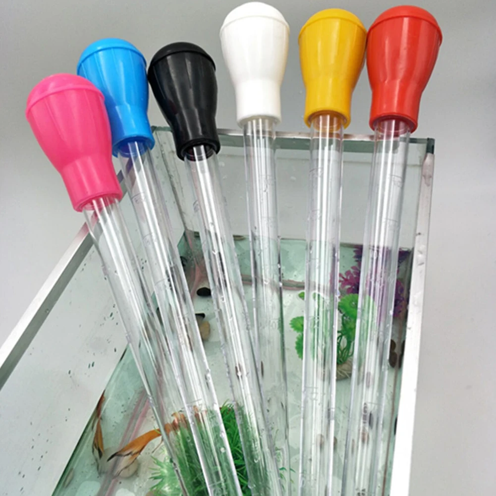 Pipeta de 28/43CM y 30/50ML, bomba de sifón para pecera, cambiador de agua, pipeta para acuario, herramienta para barbacoa, tubo de suministro, herramienta de limpieza para acuario