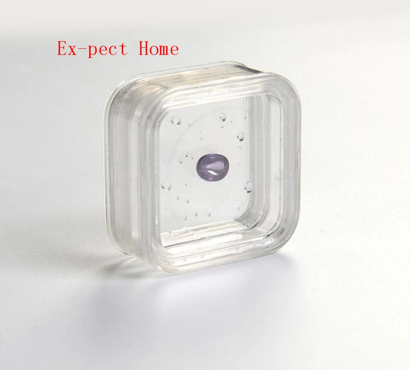 100PCS 55*55mm Transparent Floating Display Case Earring Gems Ring Jewelry Suspension Packaging Box PET Membrane Stand Holder