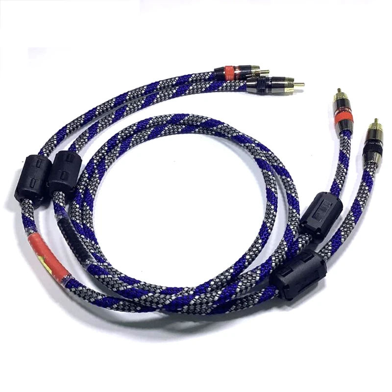 كابل HIFI RCA عالي الجودة 4N OFC ذكر AMP CD مشغل DVD, سلك Singal للصوت والفيديو