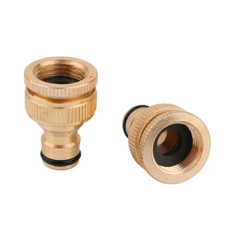 

2pcs Aluminum 1/2" To 3/4" Thread Quick Connector Garden Water Gun Joints Faucet Tap Adapter Water Pipe/Hose Fittings