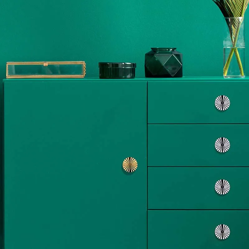 Manija de plástico de girasol, mueble de lujo con luz nórdica, manija para mueble de TV, puerta de armario dorada Simple moderna, manija creativa